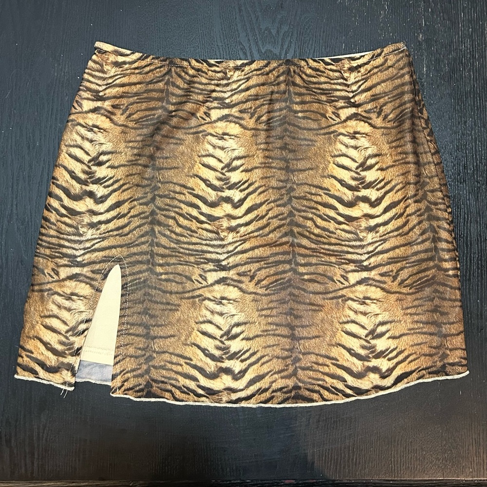 Tiger print mini skirt size S
